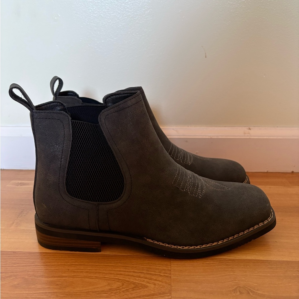 Men's Chelsea Boots - Dark Gray - Picture 6 of 10